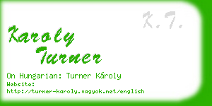 karoly turner business card